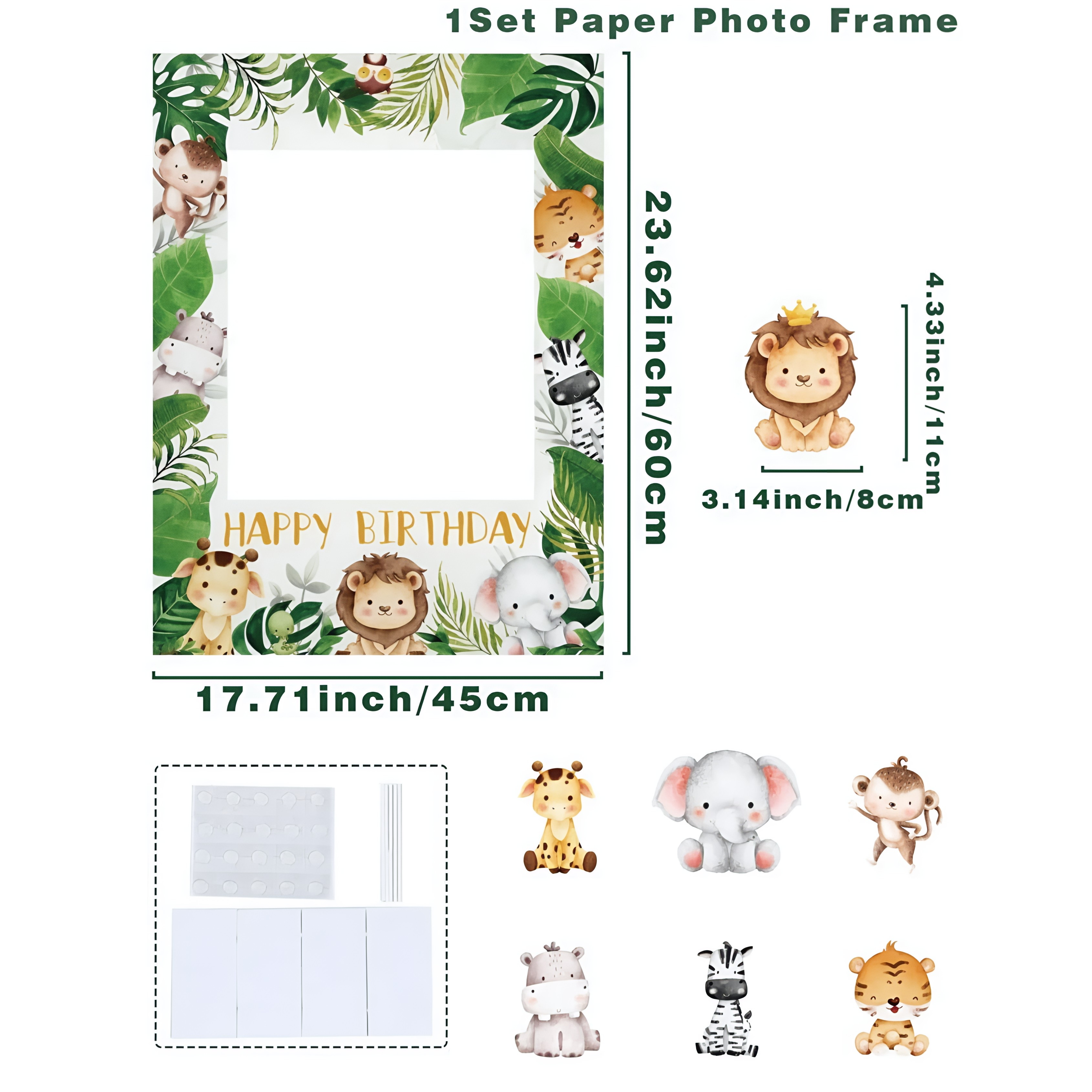 Jungle Birthday Photo Frame Set
