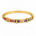 Rainbow Crystal Bangle - Women's Bracelet | Asena Boutique Qatar