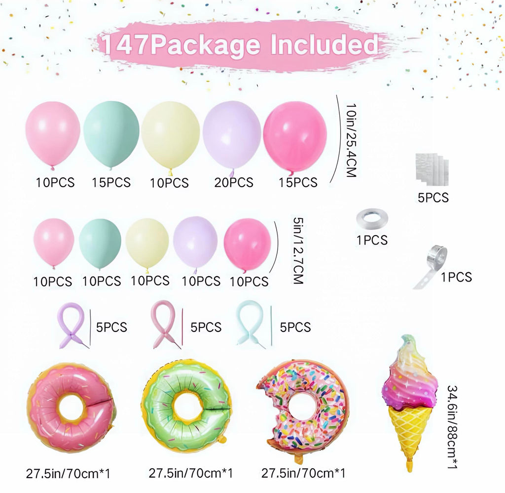 Sweet Pastel Dessert Balloon Garland Kit - Balloon | Asena Boutique Qatar
