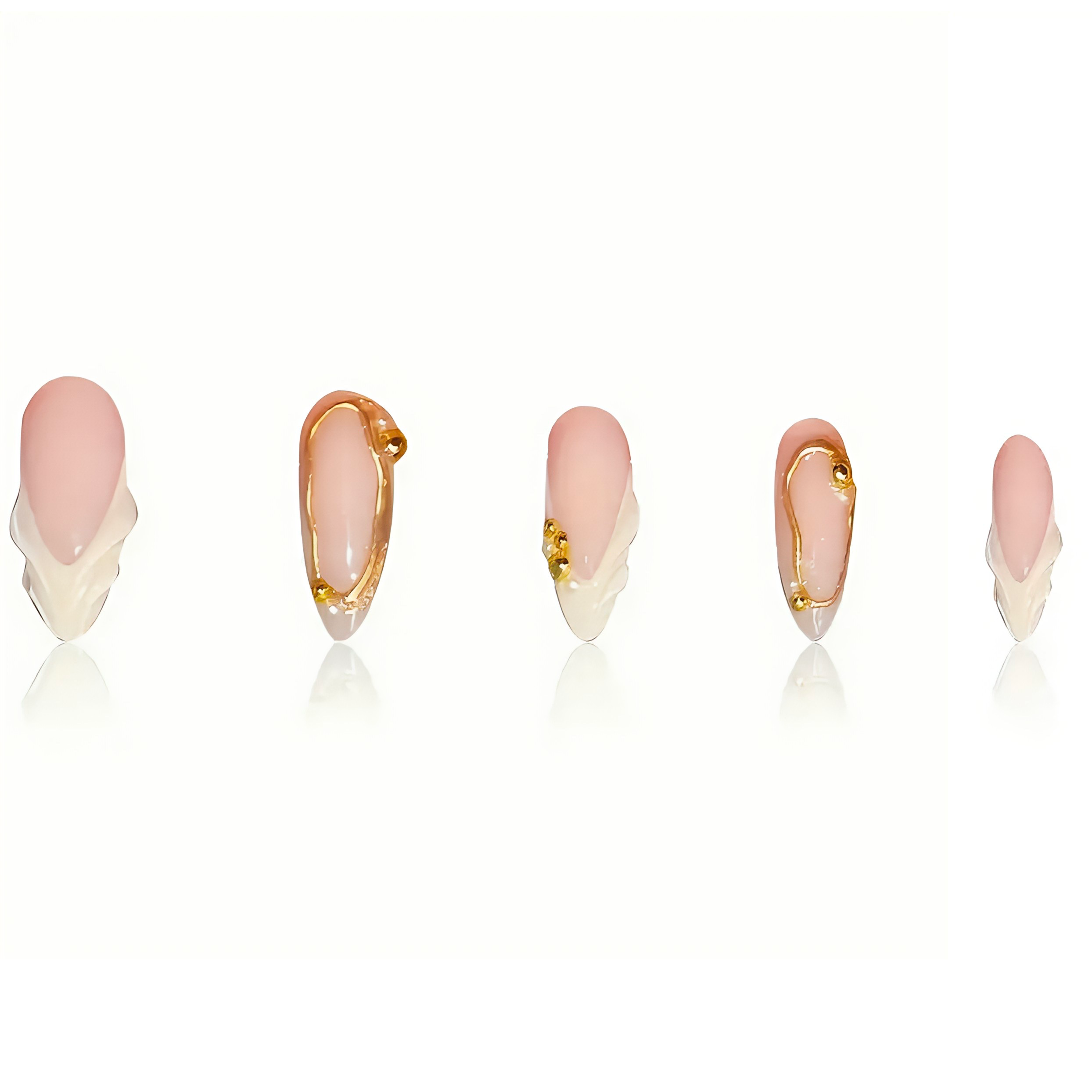Golden Blossom Press-on Nails