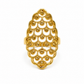 Royal Filigree Gold Ring - Women's Ring | Asena Boutique Qatar