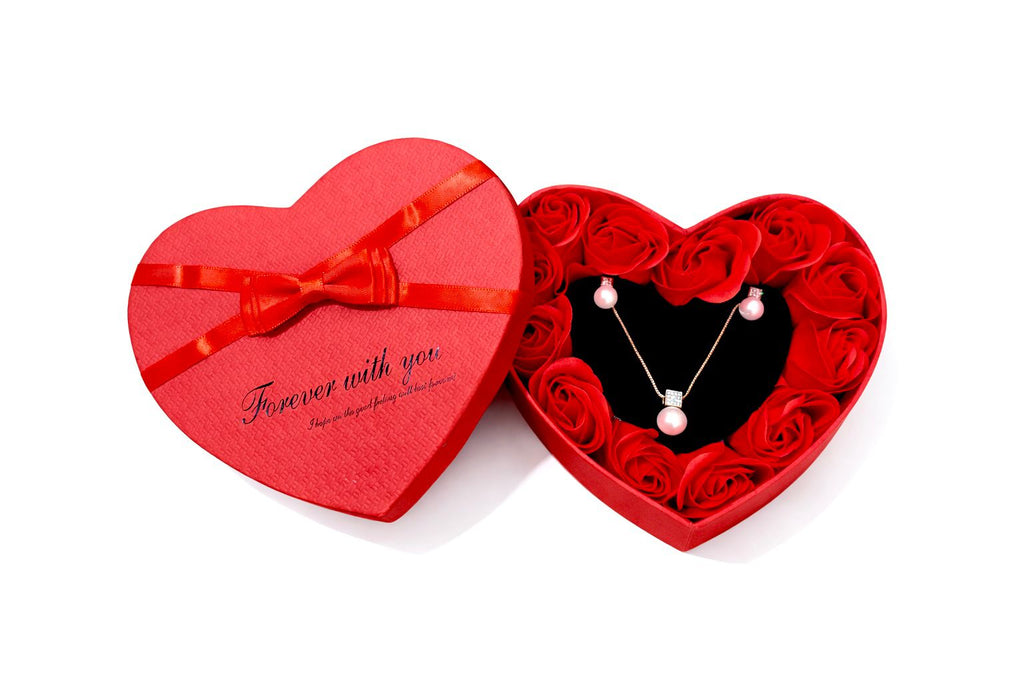 Heart Rose Jewelry Gift Box