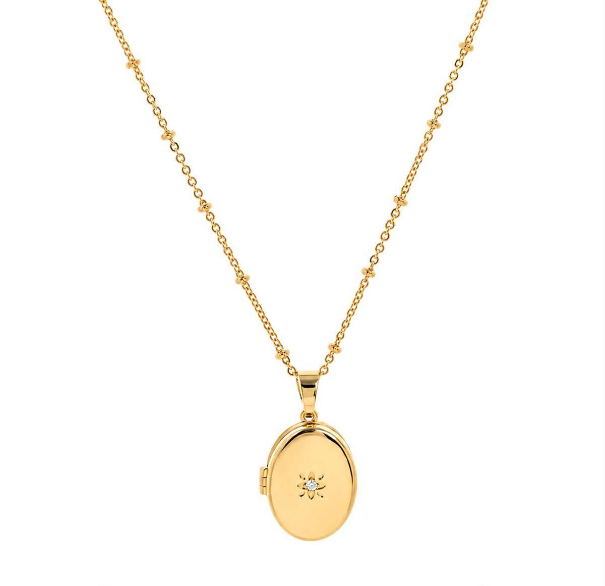Gold Locket Necklace - Women's Necklace | Asena Boutique Qatar