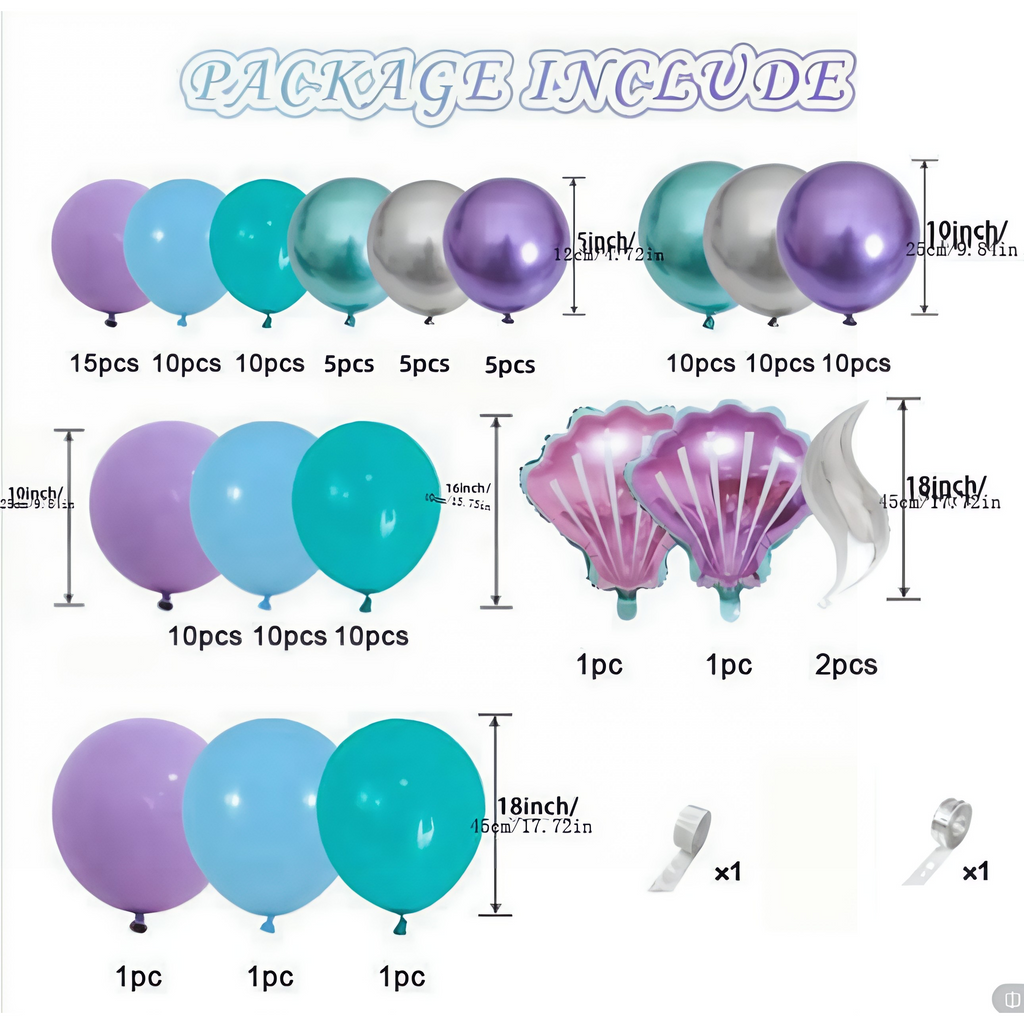 Mermaid Balloon Set