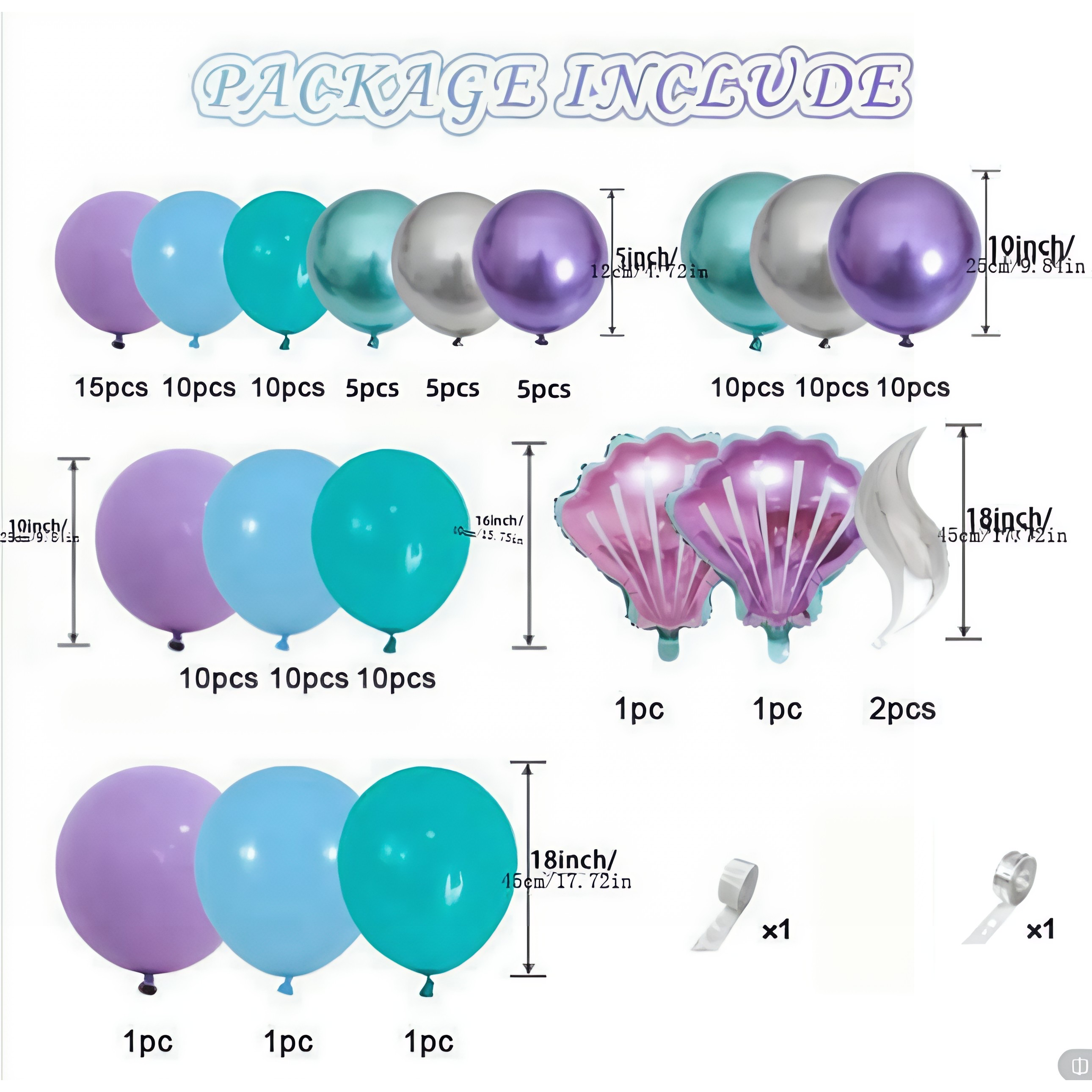 Mermaid Balloon Set