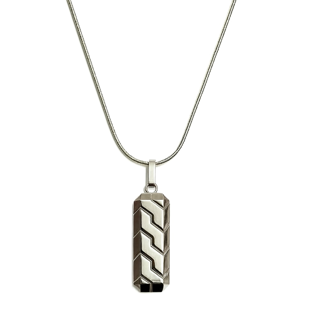 Chevron Silver Necklace