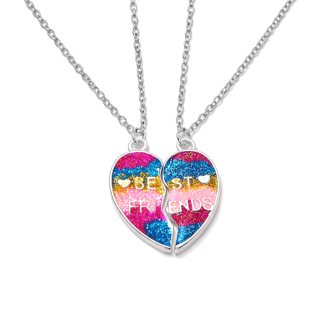 Best Friends Heart Necklace