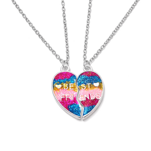 Best Friends Heart Necklace