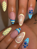 Citrus Bloom Press-On Nails - Press-On Nails | Asena Boutique Qatar