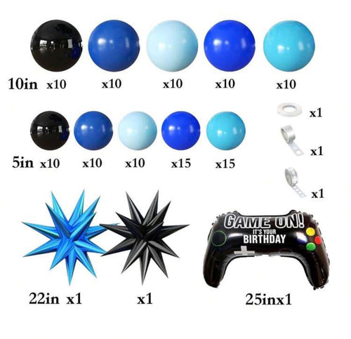 Blue Gaming Balloon Arch Kit