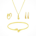 Golden Teardrop Jewelry Set