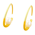 Golden Pearl Earrings 1