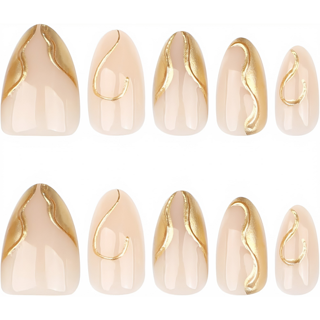Gold Press-On Nails