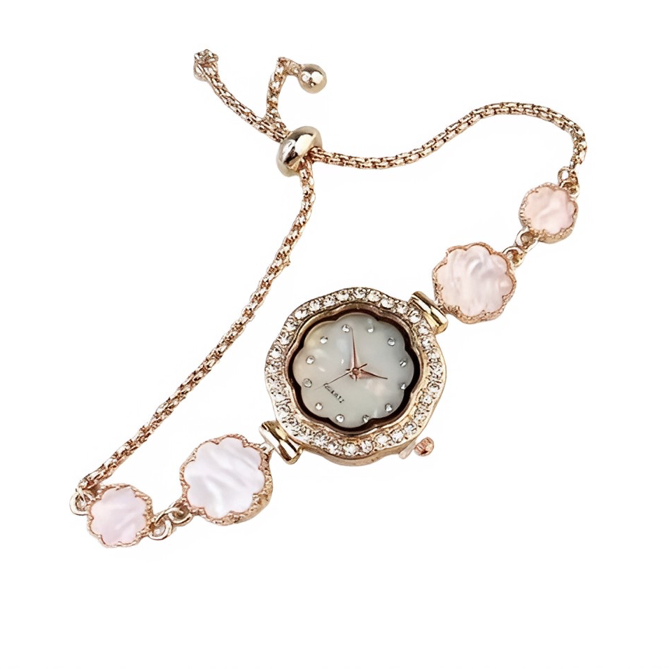Rose Gold Bracelet Petal Watch - Women's Bracelet | Asena Boutique Qatar