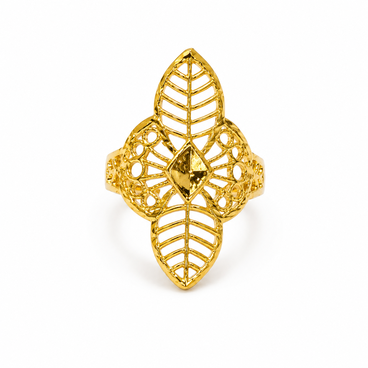 Leaf Filigree Ring - Women's Ring | Asena Boutique Qatar