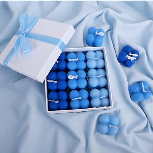 Blue Bubble Candle Gift Box