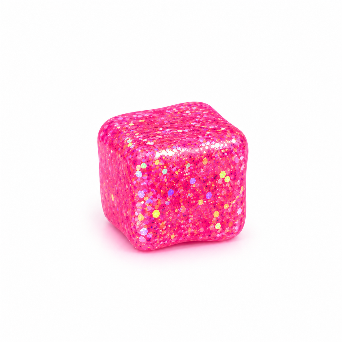 Pink Glitter Squishy Cube - Squishy Toy | Asena Boutique Qatar