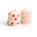 Heart Print Candle