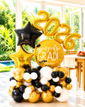 Graduation Balloon Kit Black Gold – Congrats Grad Party Decoration Set