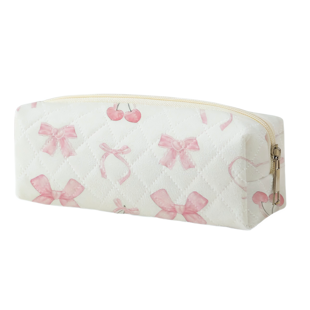 Cherry Bow Pencil Case - Pen Set | Asena Boutique Qatar
