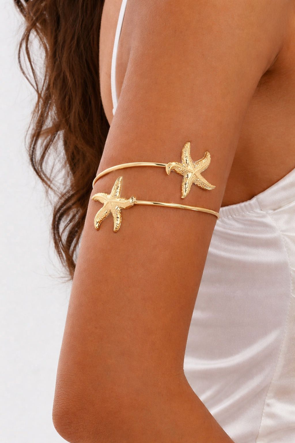 Golden Starfish Arm Cuff
