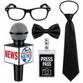 News Reporter Costume Accessories Set - Party Costume | Asena Boutique Qatar