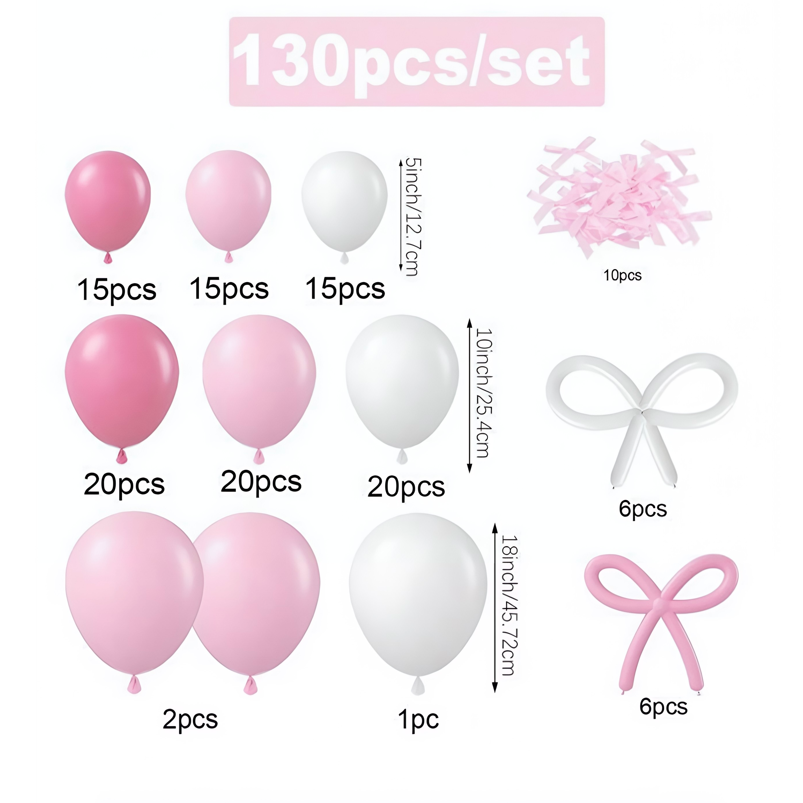 Pink Bow Balloon Set