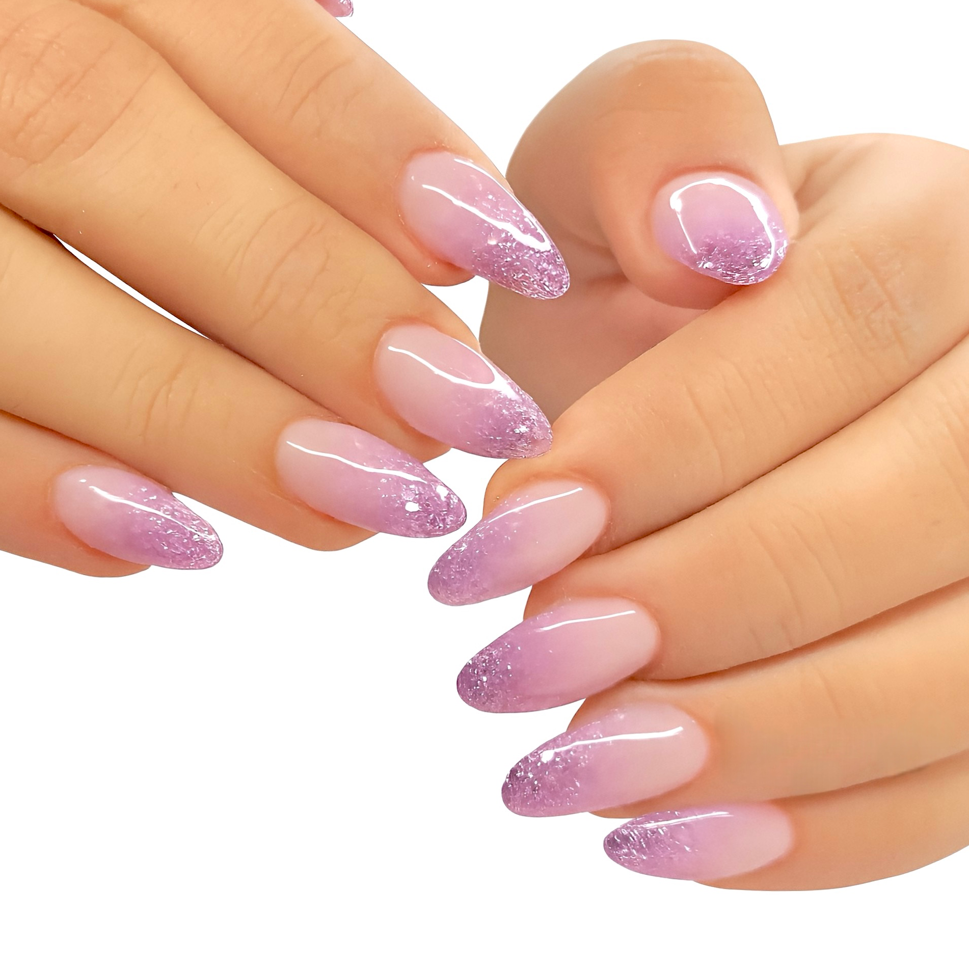 Purple Glitter Ombre Nails