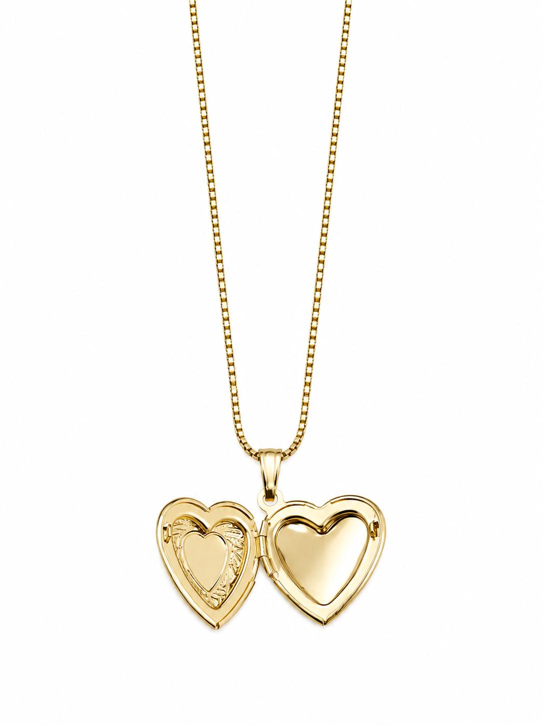 Gold Heart Locket Necklace - Women's Necklace | Asena Boutique Qatar