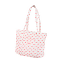 Pink Heart Quilted Tote Bag