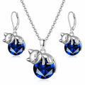 Sleeping Cat Crystal Jewelry Set - Kids' Jewelry | Asena Boutique Qatar