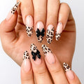 Leopard Bow Nails - Press-On Nails | Asena Boutique Qatar