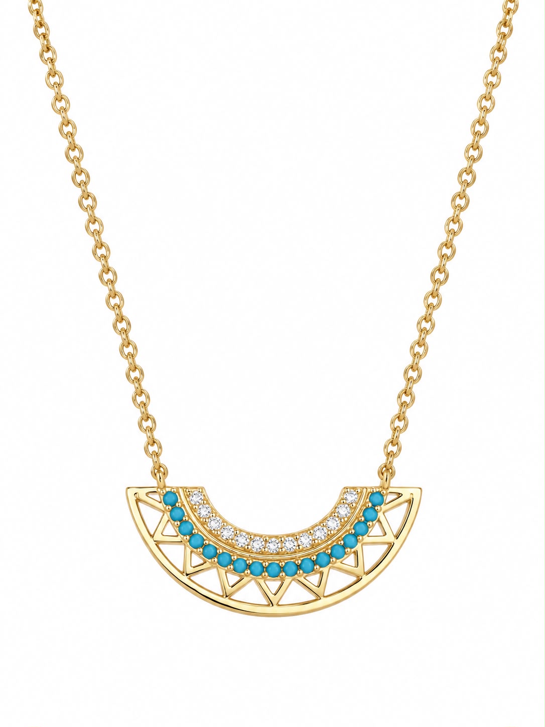 Gold Turquoise Necklace - Women's Necklace | Asena Boutique Qatar