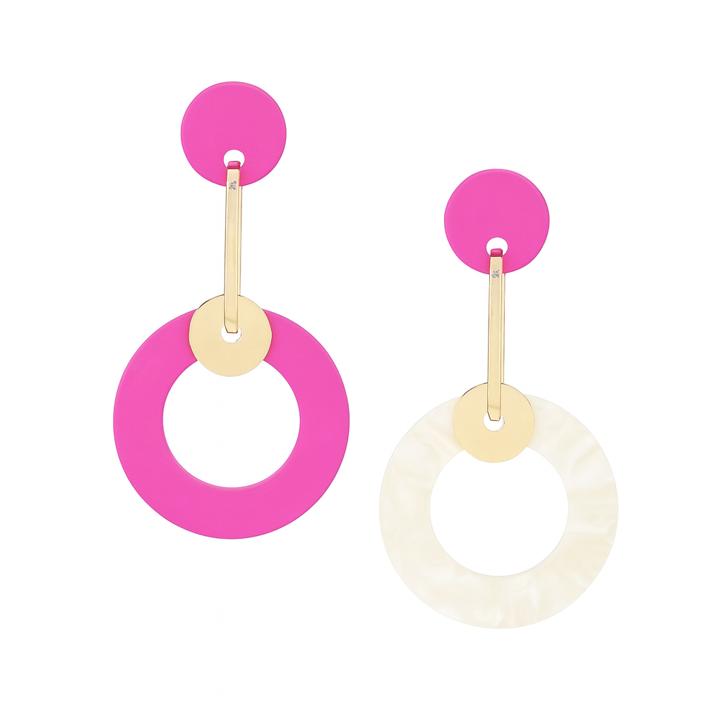 Asymmetric Circle Earrings - Women's Earrings | Asena Boutique Qatar