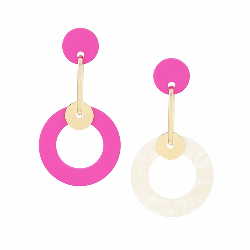 Asymmetric Circle Earrings - Women's Earrings | Asena Boutique Qatar