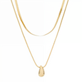 Golden Teardrop Duo Necklace