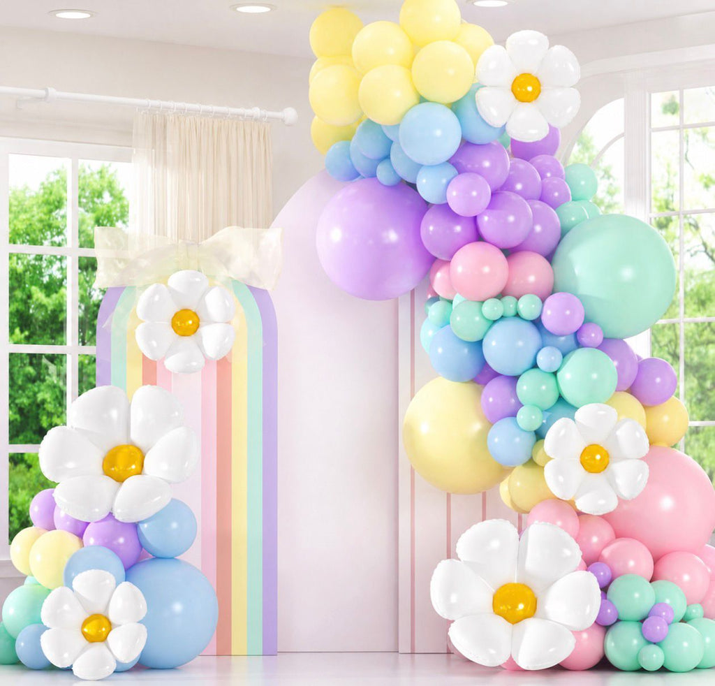 Pastel Daisy Balloon Decoration Set