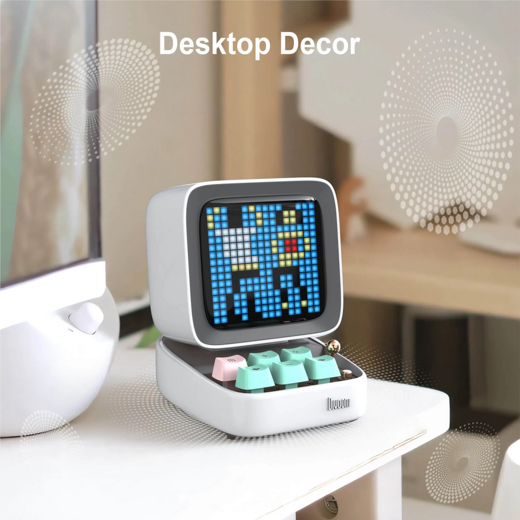 Divoom Ditoo-Pro Retro Pixel Art Bluetooth Speaker - White