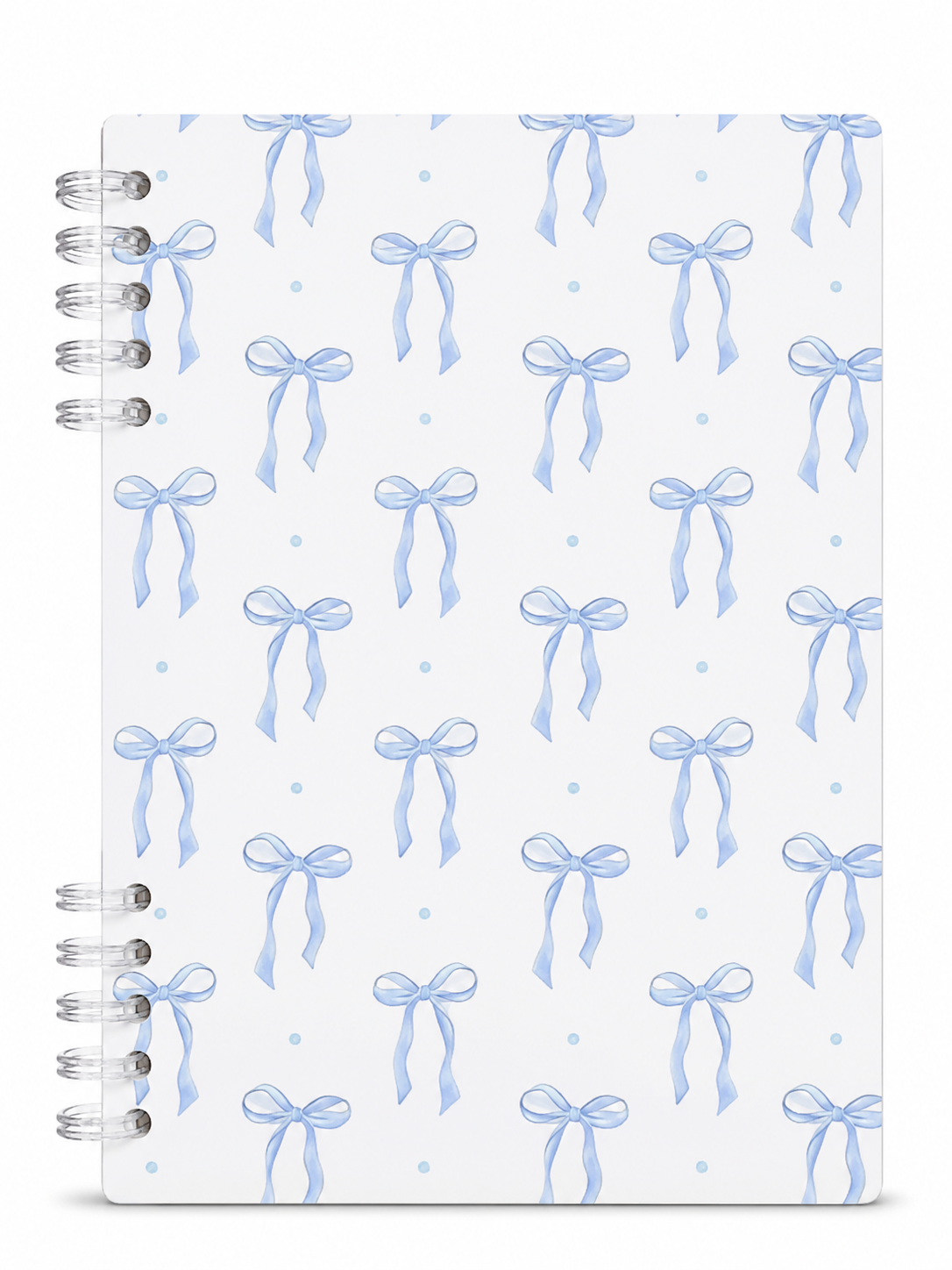 Blue Bow Spiral Notebook - School Stationery | Asena Boutique Qatar