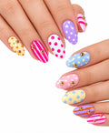 Colorful Polka Dot Nail Set - Press-On Nails | Asena Boutique Qatar