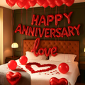Romantic Red Anniversary Baloon Set - Party Decoration | Asena Boutique Qatar