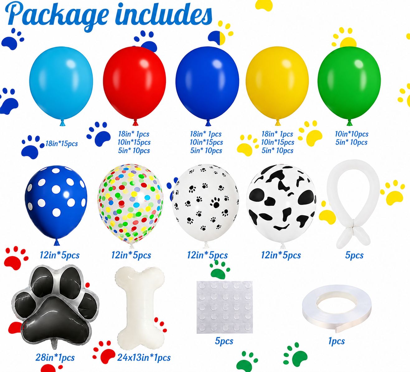Puppy Birthday Balloon Garland Kit - Balloon | Asena Boutique Qatar