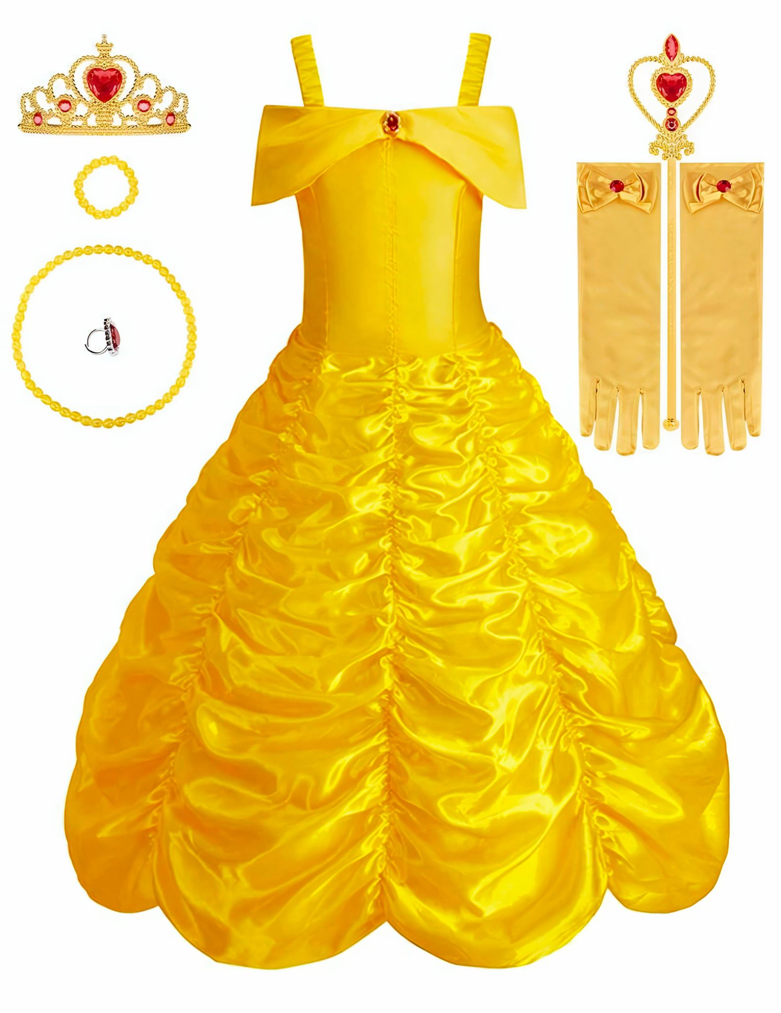 Princess Belle Yellow Dress Set