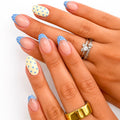 Blue Polka Dot Press-On Nails - Press-On Nails | Asena Boutique Qatar