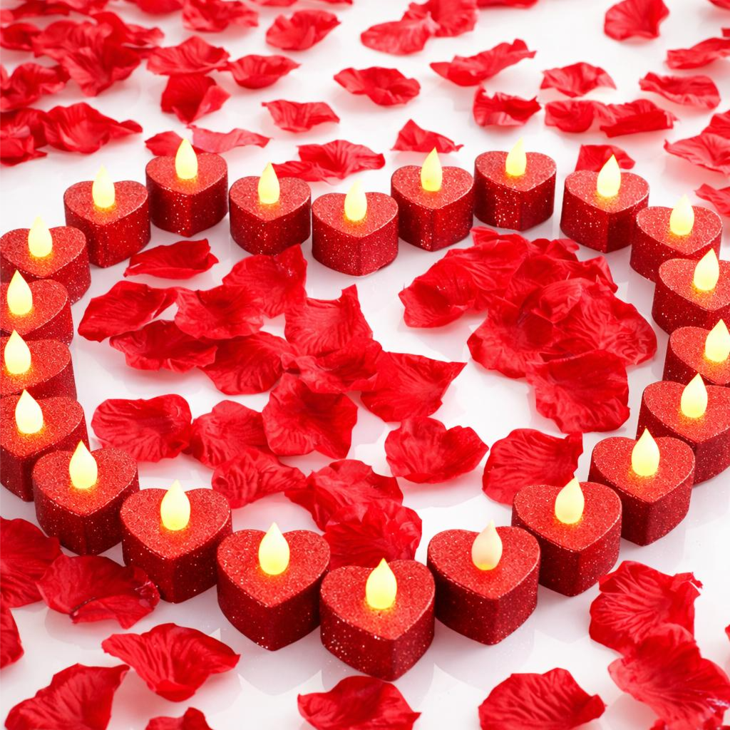 Romantic LED Heart Candles