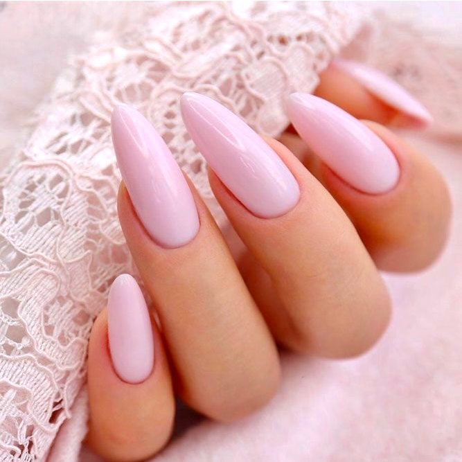 Baby Pink Almond Nails