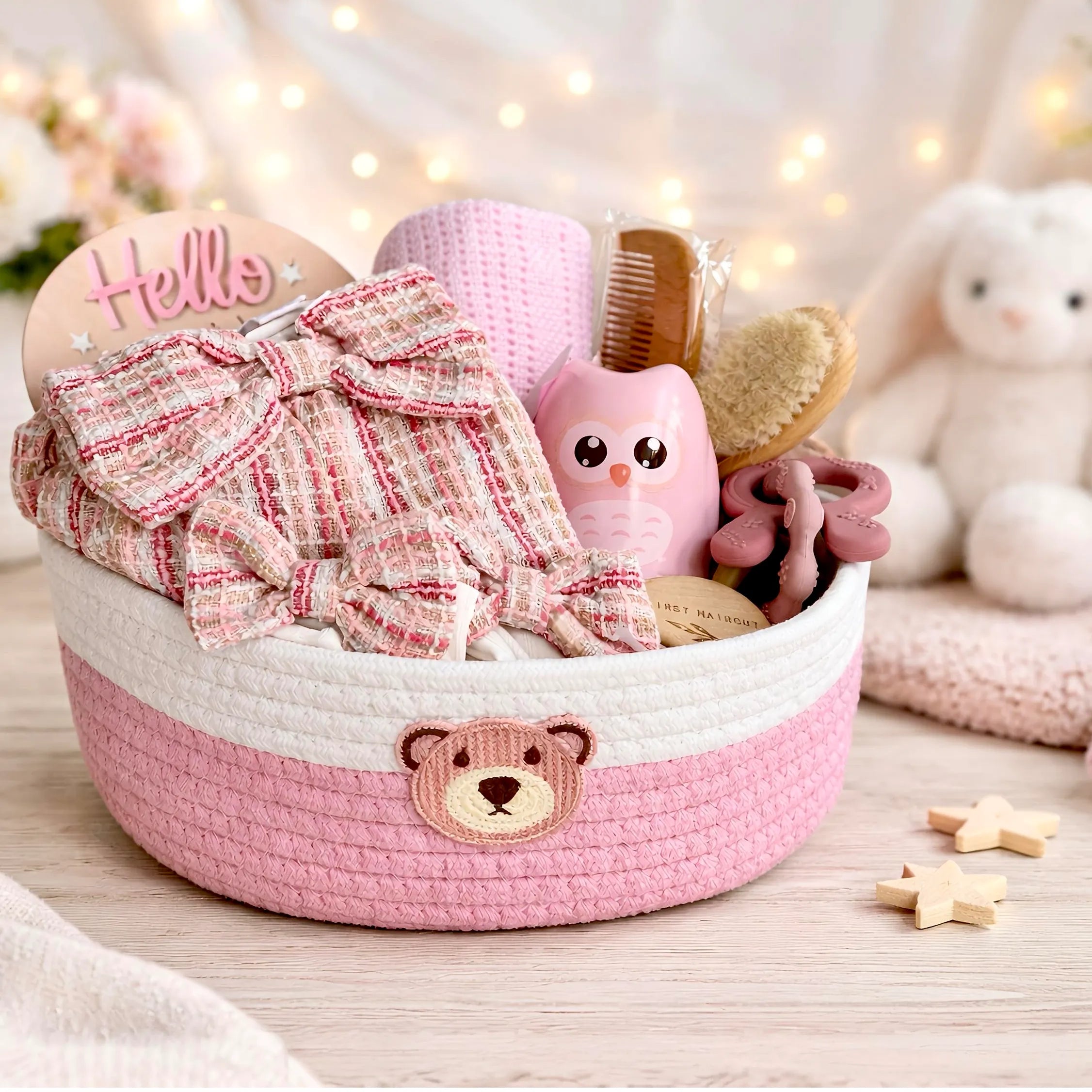 Pretty in Pink Baby Basket