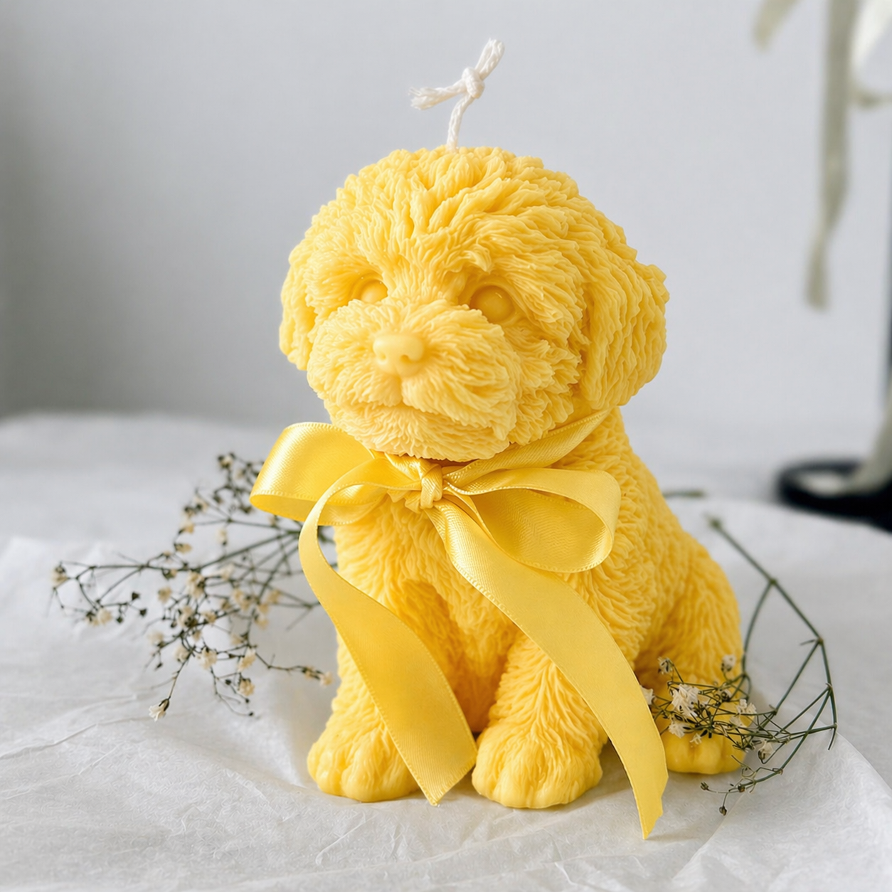 Luxe Pup Scented Candle 9cm(Yellow)