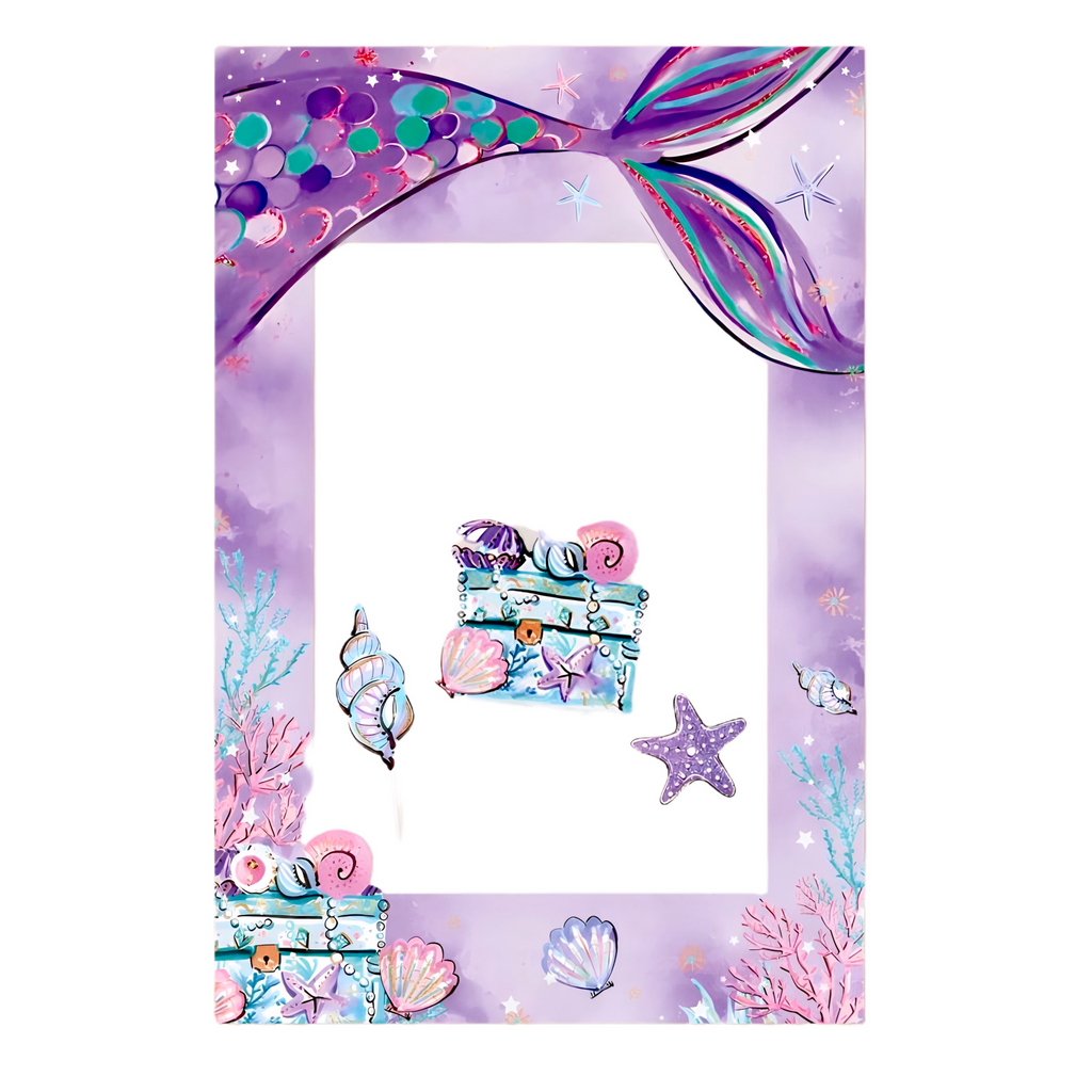 Mermaid Birthday Photo Frame Set - Photo Booth | Asena Boutique Qatar