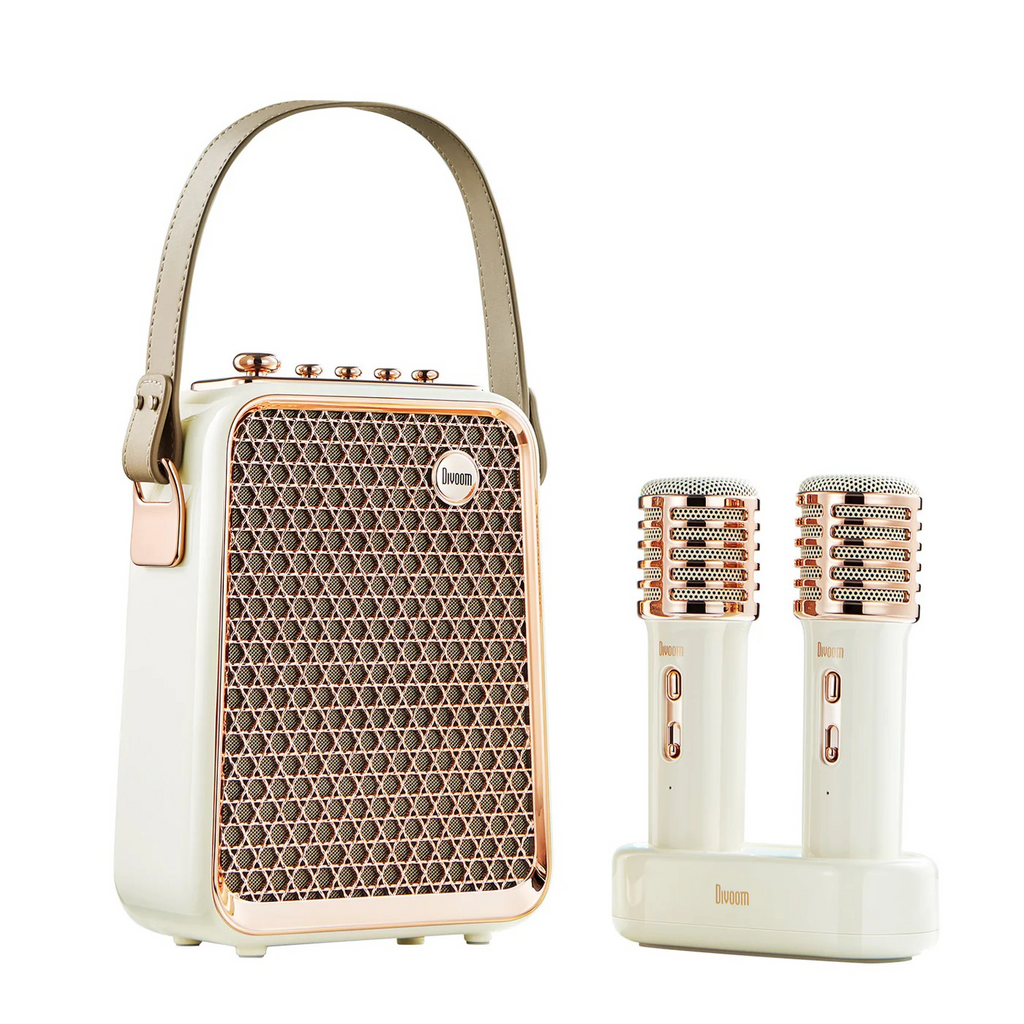 Divoom Songbird-HQ Portable Karaoke Bluetooth Speaker | Home KTV sound set - White